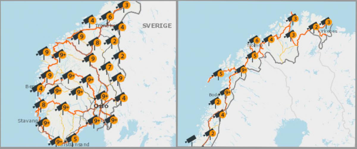 300 kamera langs veiene