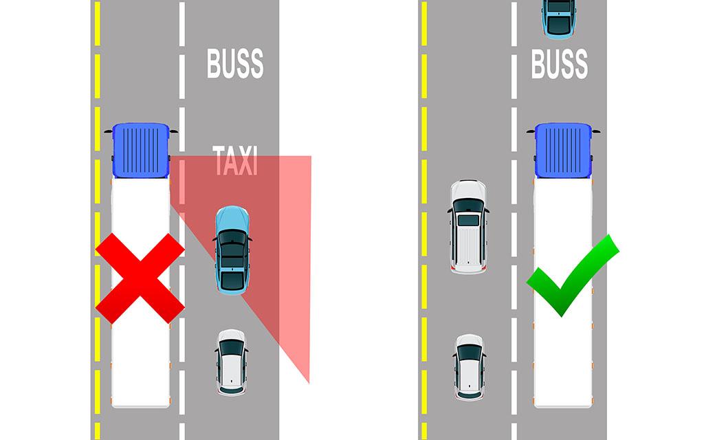 Lastebiler i kollektivfelt gir et tryggere trafikkbilde