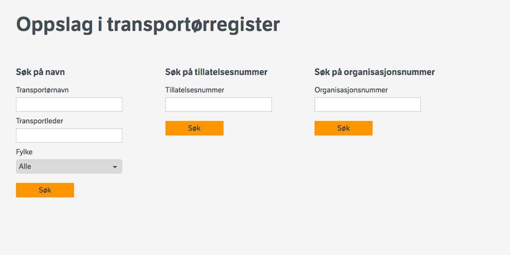 Slik bruker du transportørregisteret