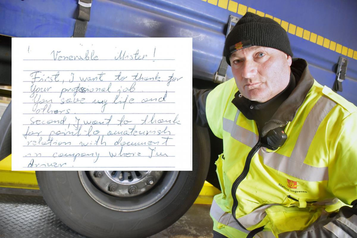 Fikk takkebrev etter å ha gitt kjøreforbud