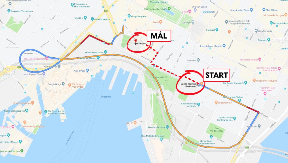 Slik må du kjøre for å levere varer til rådhuset i Oslo