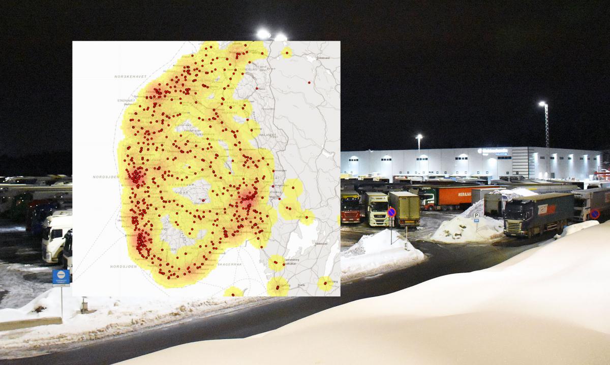 Se hvor sjåførene tar døgnhvilen