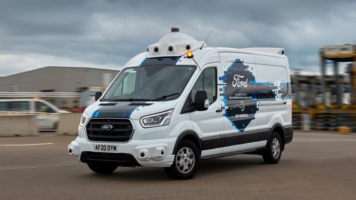 Ford gjennomfører selvkjørende testprosjekt med stor britisk havn