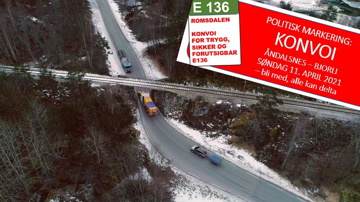 Konvoi for trygg, sikker og forutsigbar E136 Romsdalen