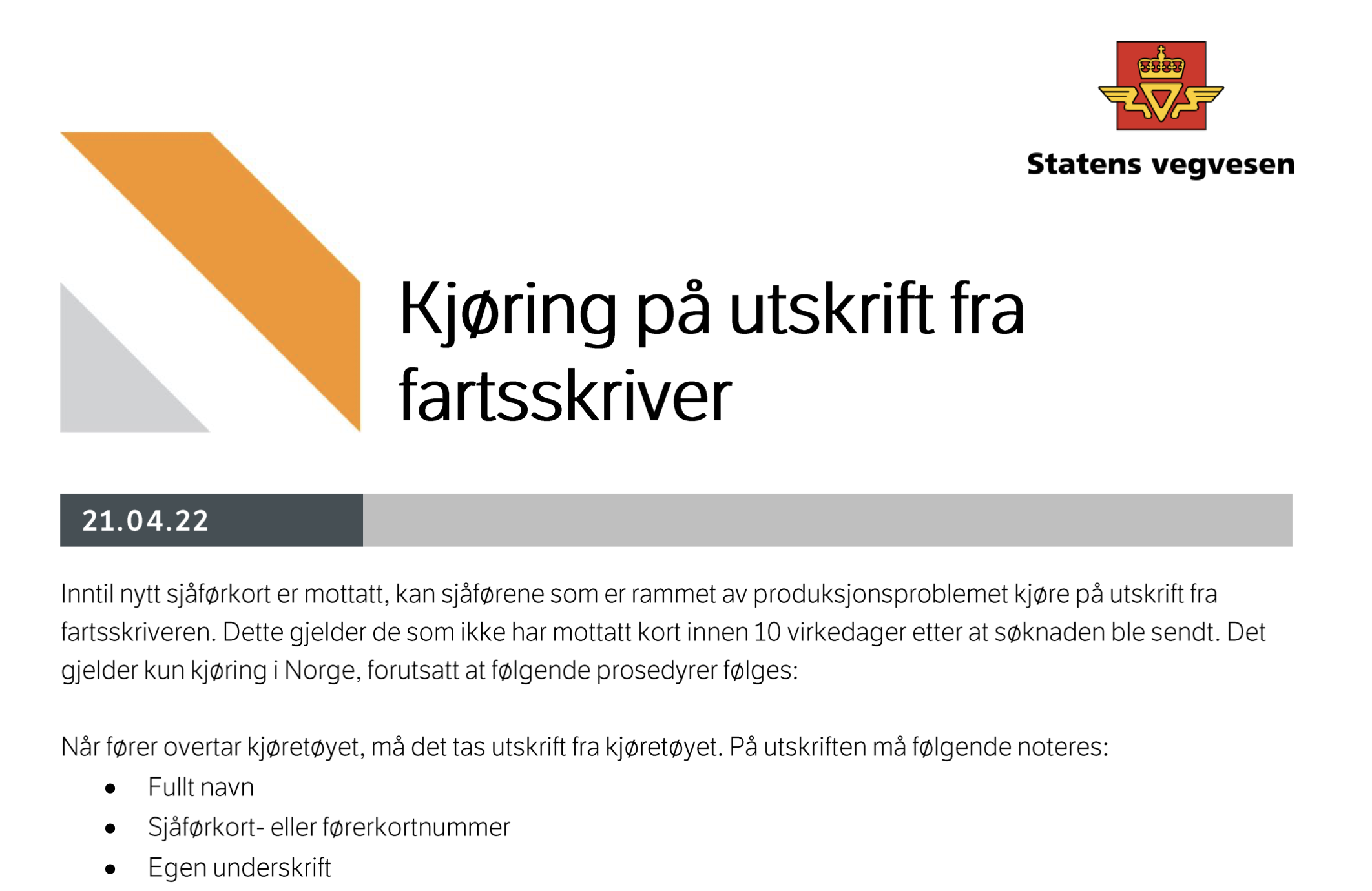 Forsinka fartsskriverkort sendes ut denne uka