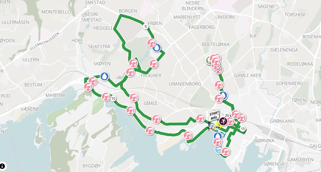 Veier sperres av i forbindelse med Oslo Maraton