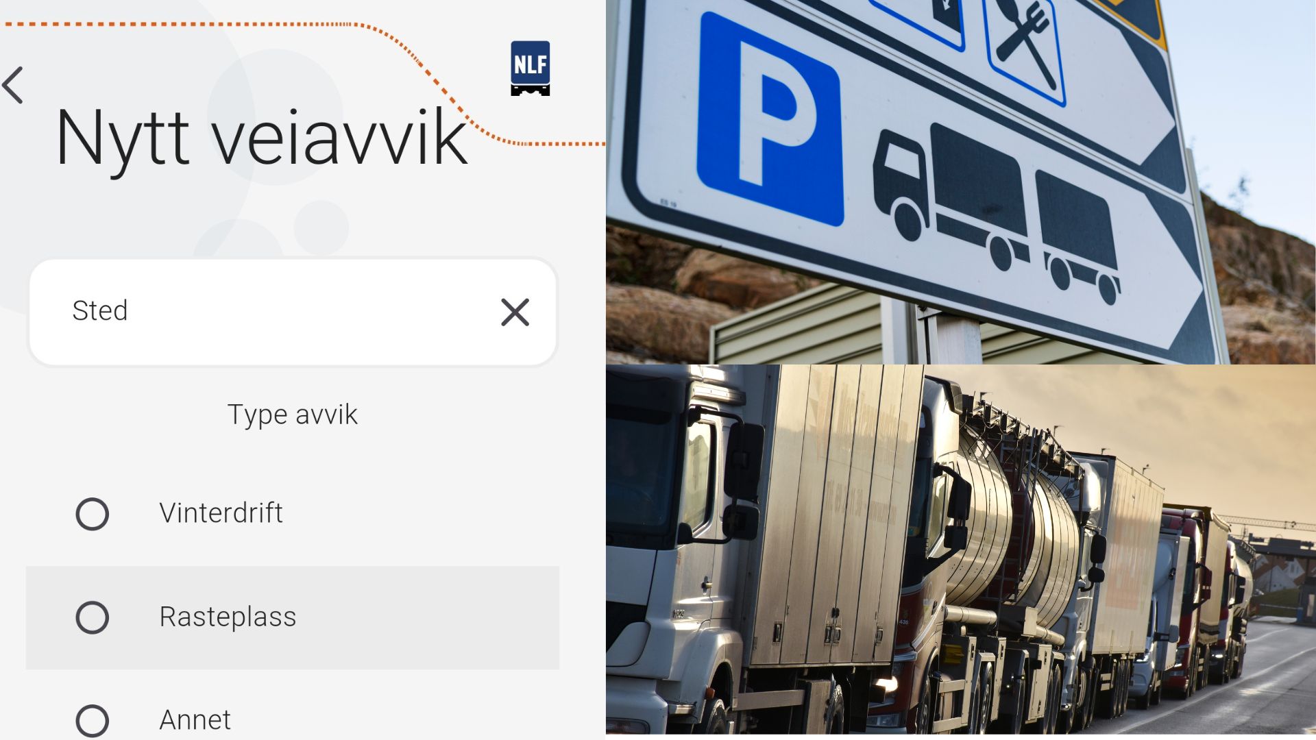 Meld veiavvik i NLF appen!
