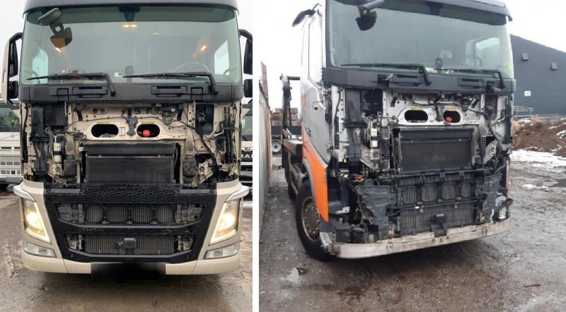 TVERIER: Slik ser det ut etter at tyvene har raidet bilene. Foto: Dag Arne Halvorsen