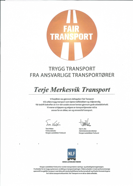Terje Merkesvik Transport logo