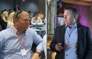 DELT REGION: Fylkeslederne, Par Atle Ådland (til venstre) og  Finn Anre Fredvig-Erichsen, fra henholdsvis Hordaland og Møre og Romsdal, har ulik oppfatning av statsbudsjettet 2023. Foto: NLF
