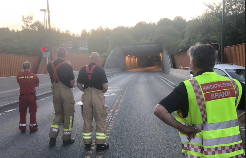 Fra forrige øvelse i Eggetunnelen i 2020. Foto: Statens vegvesen.