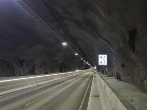 Frøyatunnelen. (Foto: Terje Sundfær, Trøndelag fylkeskommune).