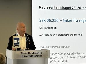 Øyvind Lilleby på talestolen om Lastebil index