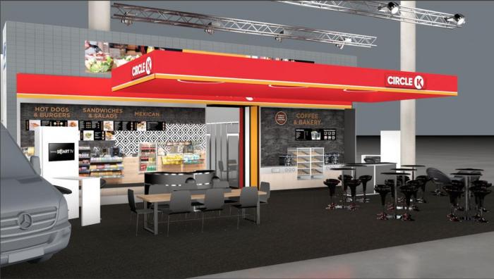 Det blir enkelt å føle seg hjemme på Circle Ks messestand. Foto: Circle K / Norges Varemesse