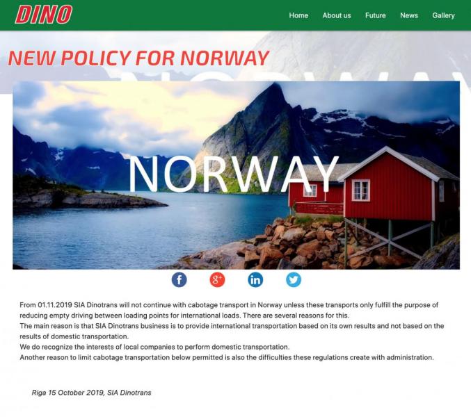 Foto: Skjermdump, Dinotrans.com