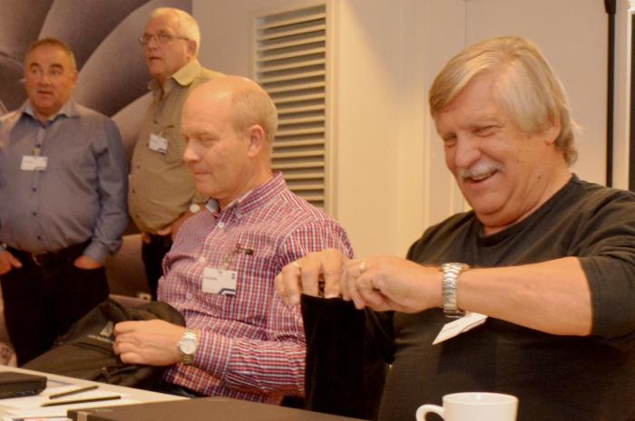 BIDRAGSYTERE: Jens Olaf Rud (t.v.) og Kjetil Meaas fra NLF.