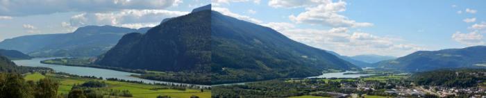 HELE STREKNINGEN: Elstad - Frya. Fotomontasje: Stig Odenrud