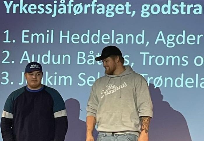 NLF gratulerer: Emil Heddeland gikk til topps i NM for lærlinger i kategorien yrkessjåførfaget. Foto: Privat