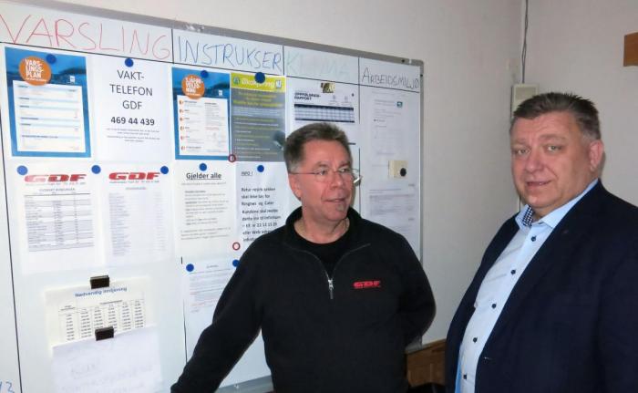 På oppslagstavla hos GDF brukes NLFs veiledninger flittig. Foto: Guttorm Tysnes