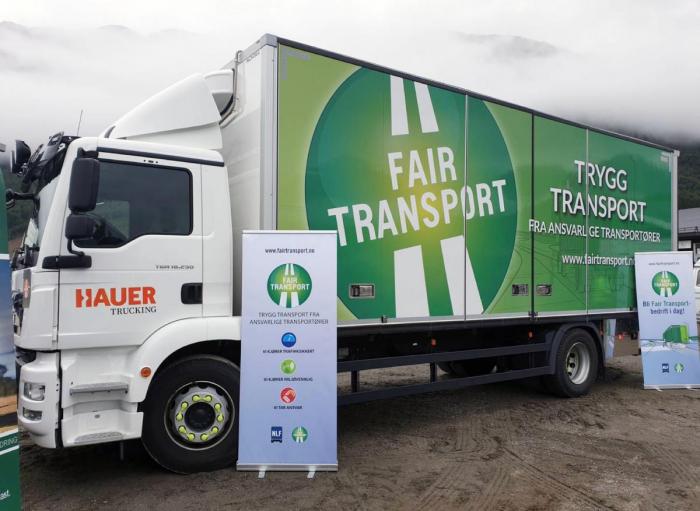 Hauer AS stiller også med profilert bil når NLF skal promotere Fair Transport overfor publikum. Foto: Heidi Rudaa