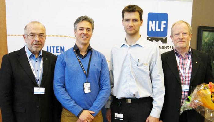 KONKURRANSE: Etter årsmøtet var det fokus på konkurransen med utenlandske transportører. Det var innlegg fra: Per Madsen (NLF), Geir Christer Mjøsund (SVV Utekontrollen), Håvard Øvre (SVV Utekontrollen) og Svenerik Eriksson (Värmlandsåkarne).