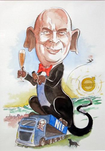 Karrikaturen er tegnet av Oddmund Mikkelsen.