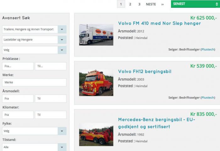 Det ligger allerede et stort antall annonser ute på rubrikkmarkedet Kulmark.no. Foto: Skjermdump