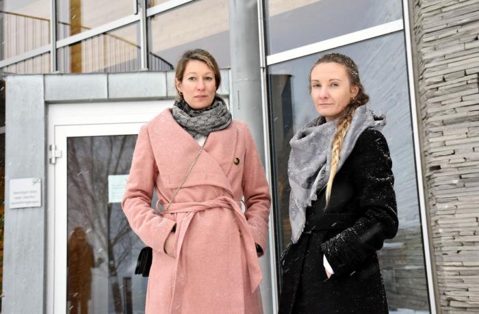 Advokat Lina K. Smorr (til høyre) leder saken på sjåførenes vegne, sammen med blant andre kollega Maria Theresia Thier (til venstre) i advokatbyrået Andersen & Bache-Wiig. Foto: Stein Inge Stølen