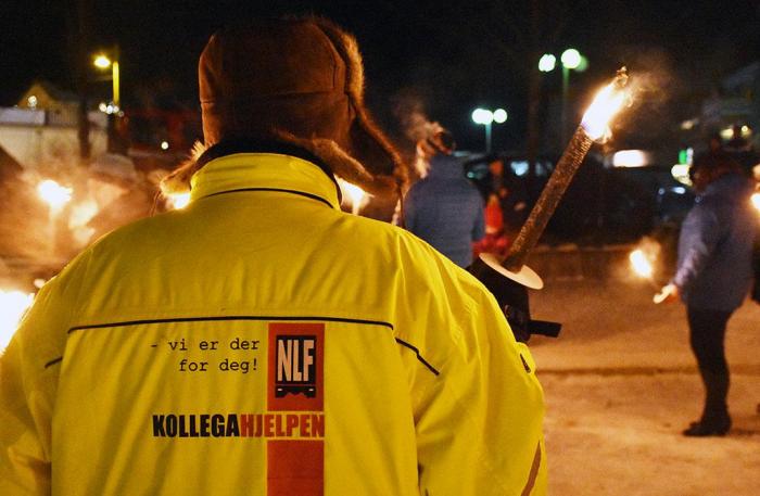 Representanter fra Kollegahjelpen var også tilstede på minnemarkeringen på Løten. Foto: Stein Inge Stølen