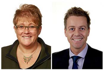 Trine Skei Grande og Knut Arild Hareide.