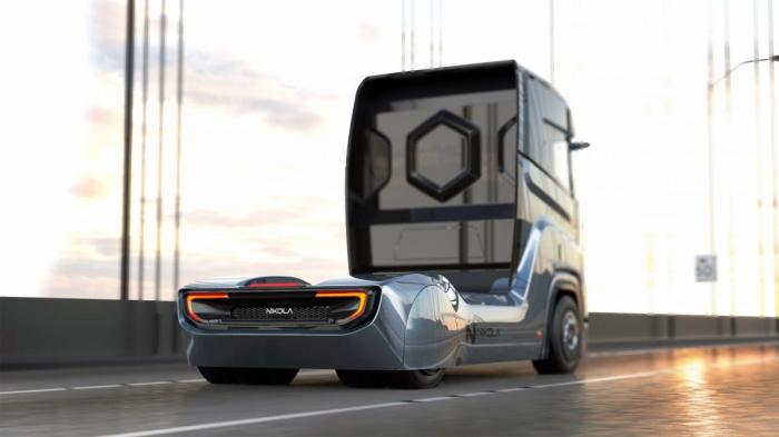 Det er flere designdetaljer som hinter om skandinavisk inspirasjon på Nikola Tre. Foto: Nikola Motors