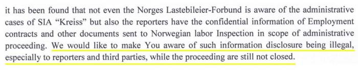 Kilde: Kreiss' svarbrev til Arbeidstilsynet, datert 30.04.2018