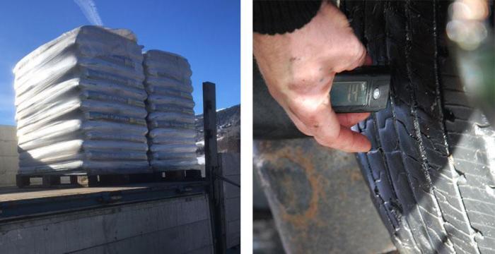 Dårlig lastesikring var en gjenganger blant de som fikk kjøreforbud. Bare 13 kjøretøy hadde dårlige dekk eller manglende kjettinger. Foto: Statens vegvesen