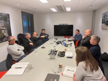 F.v Per Esben Kristiansen, Egil Nicolaysen,Erik Graarud og Nicolai Jakhelln møtte SVV for å diskutere sviktende vinterdrift denne vinteren